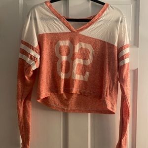 Rebel Yell cropped football shirt